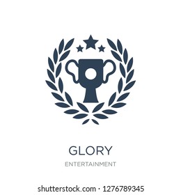 glory icon vector on white background, glory trendy filled icons from Entertainment collection, glory vector illustration