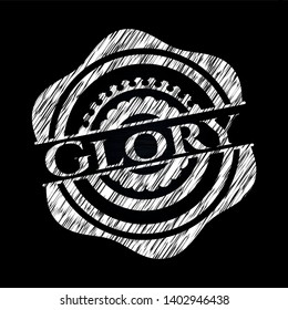Glory on blackboard. Vector Illustration. Detailed.