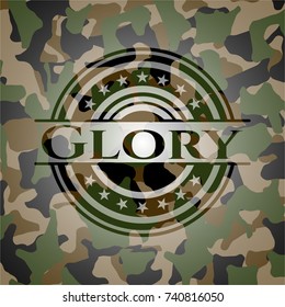 Glory on camouflage texture