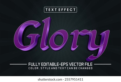Glory purple font Text effect editable