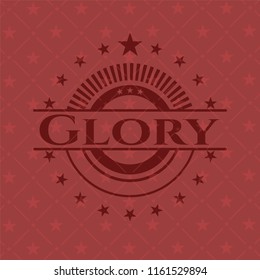 Glory red emblem. Retro