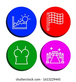 glory simple icons set. Contains such icons as Achievement, Race flag, Top, Red carpet, can be used for web, mobile and logo