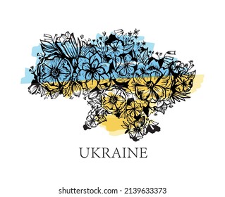 Glory of Ukraine! Support Ukraine, Ukrainian flag with a Pray for Ukraine concept icon set. Vector illustration