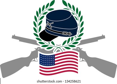glory of Union. stencil. vector illustration