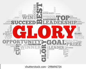 Glory word cloud, business concept