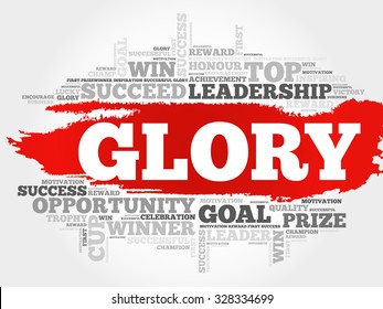 Glory word cloud, business concept