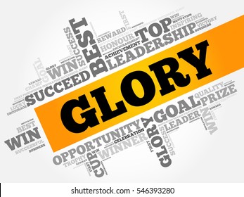 Glory word cloud, business concept