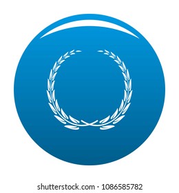 Glory wreath icon. Simple illustration of glory wreath vector icon for any design blue