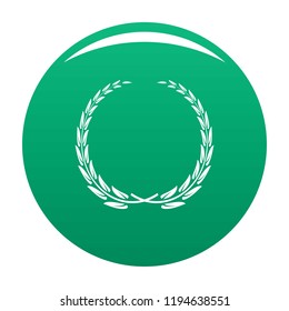 Glory wreath icon. Simple illustration of glory wreath vector icon for any design green