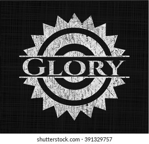 Glory written with chalkboard texture
