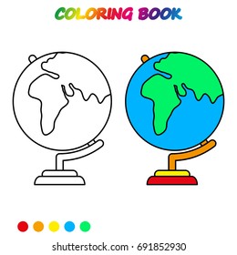  GLOSE - coloring page. Worksheet. Game for kids -  coloring book.  Vector cartoon  illustration. 