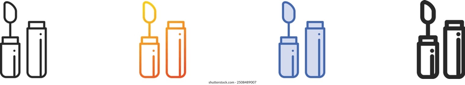 gloss icon.Thin Linear, Gradient, Blue Stroke and bold Style Design Isolated On White Background