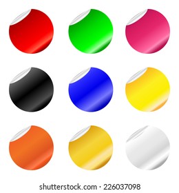 Gloss vector blank stickers