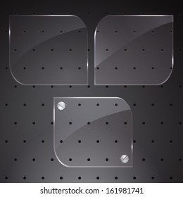 Gloss Vector Buttons On Dark Background