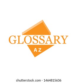 Glossary with book. Flat design. Vector Illustration on white background