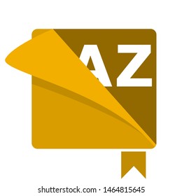 Glossary with book. Flat design. Vector Illustration on white background