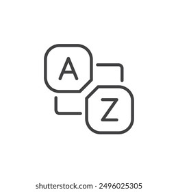 Glossary book icon in flat style. Guidebook encyclopedia vector illustration on isolated background. A-Z notebook sign business concept.