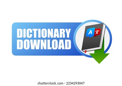 Glossary Books icon. Textbook with bookmark. Diary or notebook. Vector illustration.