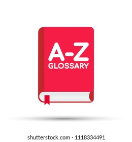 Glossary for flat web design. Vector stock illustration.