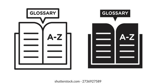 Glossary icons for web developers and designers,