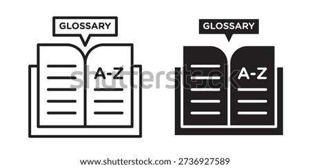Glossary icons for web developers and designers,