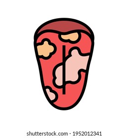 Glossitis-Krankheit Symbol Vektorgrafik. Anzeichen einer Glossitis. einzelne Symbolillustration