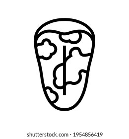 glositis vector de icono de línea de enfermedad. signo de enfermedad glositis. símbolo de contorno aislado ilustración negra