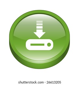 Glossy 3D Download Sign Button