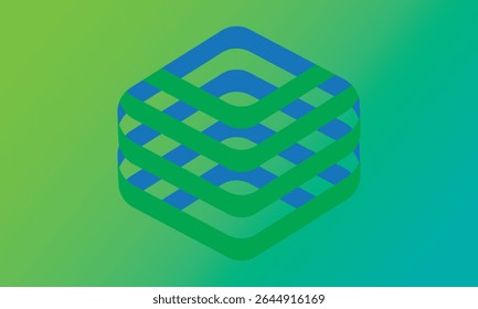 Glossy 3D square web icons set with blank button design and technology elements