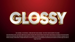 Glossy 3d Style Editable Text Effect Template
