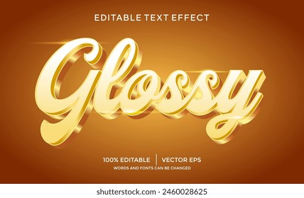 glossy 3D text effect template