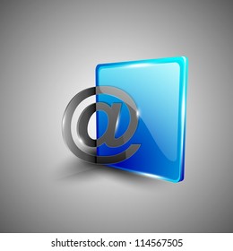 Glossy 3D web 2.0 email address 'at' symbol icon set. EPS 10.