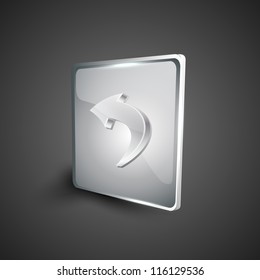 Glossy 3D web 2.0 left arrow symbol icon set. EPS 10.