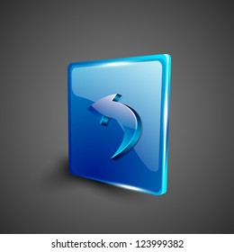 Glossy 3D web 2.0 left arrow symbol icon set. EPS 10.