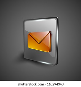 Glossy 3D web 2.0 message symbol icon set. EPS 10.