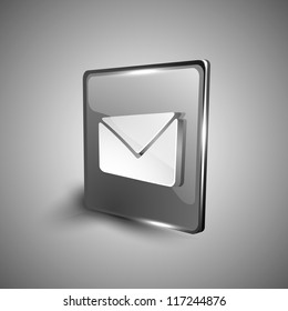 Glossy 3D web 2.0 message symbol icon set. EPS 10.