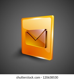 Glossy 3D web 2.0 message symbol icon set. EPS 10