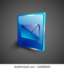 Glossy 3D web 2.0 message symbol icon set. EPS 10