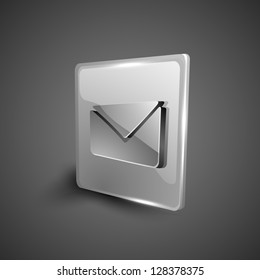 Glossy 3D web 2.0 message symbol icon set. EPS 10