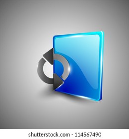 Glossy 3D web 2.0 refresh symbol icon set. EPS 10.