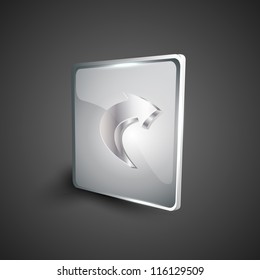 Glossy 3D web 2.0 right arrow symbol icon set. EPS 10.