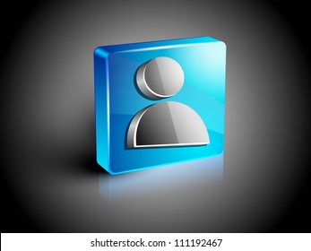 Glossy 3D web 2.0 web users symbol icon set. EPS 10.