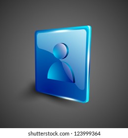 Glossy 3D web 2.0 web users symbol icon set. EPS 10.