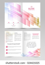 Glossy abstract design decorated, professional Two page Business Brochure, Flyer, Banner or Template design.