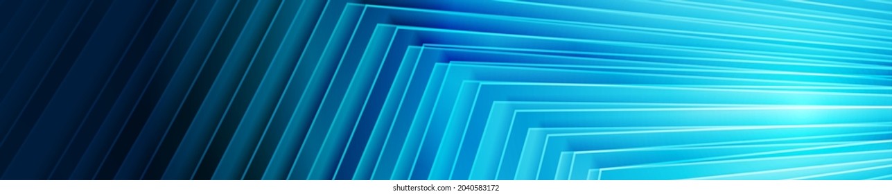 Glossy abstrakter geometrischer Hintergrund mit Streifen. Hochtechnologie-Design von Vektorgrafiken