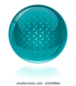 Glossy abstract sphere. Only simple gradient used.
