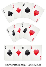 Glossy aces poker, tres arreglos diferentes