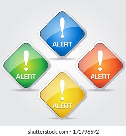 Glossy Alert Button Icon