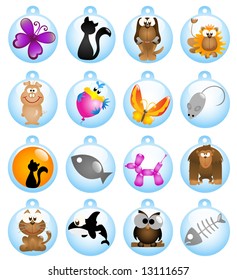 Glossy animal icons - Part 2 (vector)