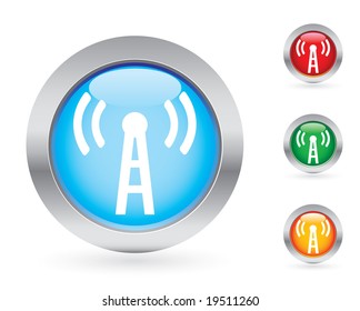 Glossy antenna button set
